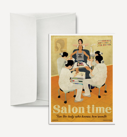 Greetings Card – 'Salon Time' 