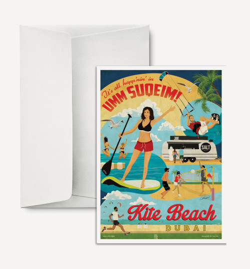 Greetings Card – 'Kite Beach'